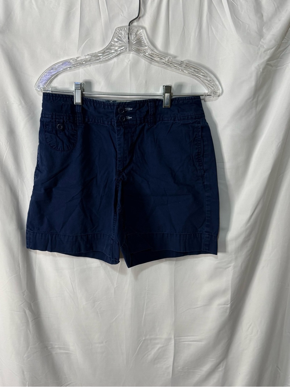 L.L. Bean Women’s Navy Flat-Front Cotton Shorts